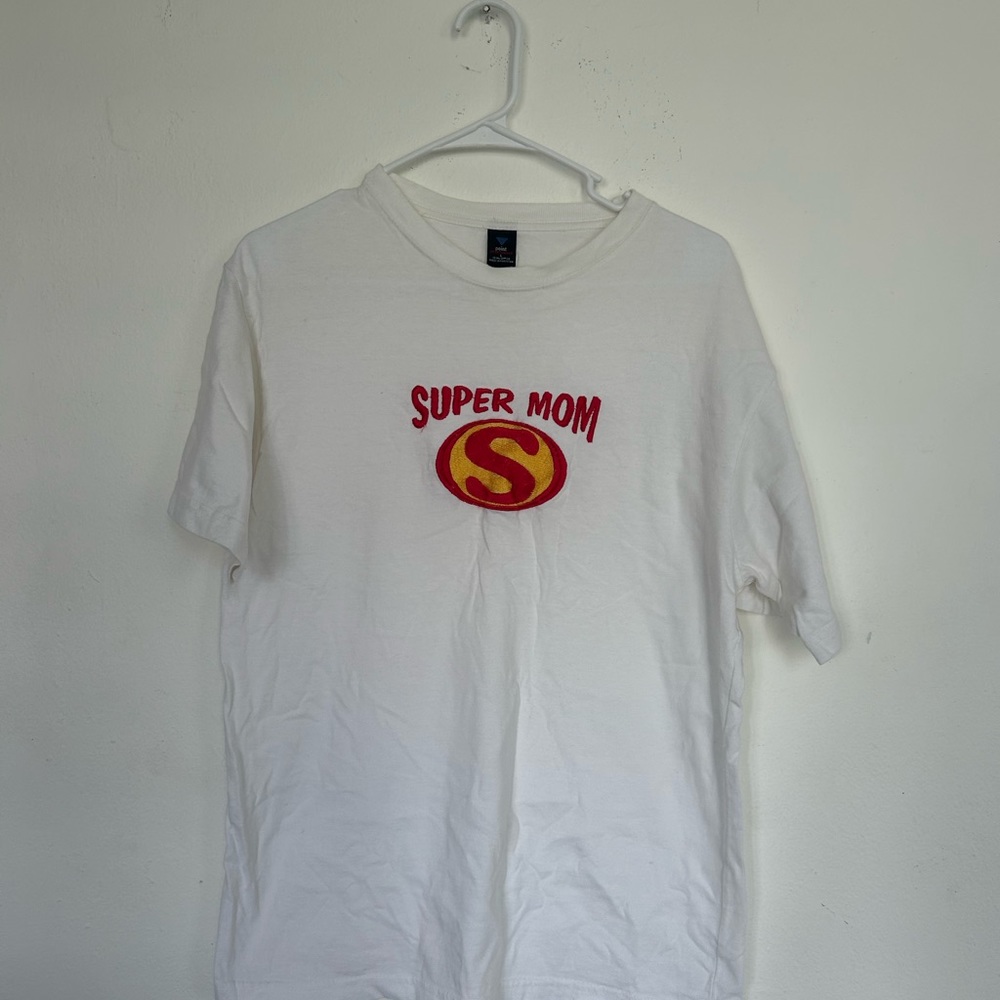 Royal Lion White T-Shirt Super Mom Best Mother